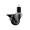 Service Caster 3'' Gray Poly Swivel 1-3/4'' Expanding Stem Caster with Brake SCC-EX20S314-PPUB-PLB-134 - alternate 1